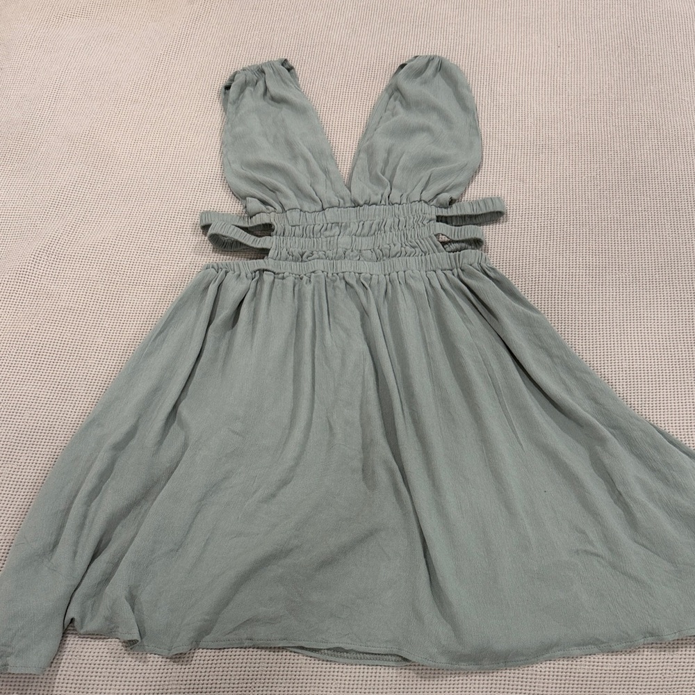 CBR Kids Casual Dress in Sage Green